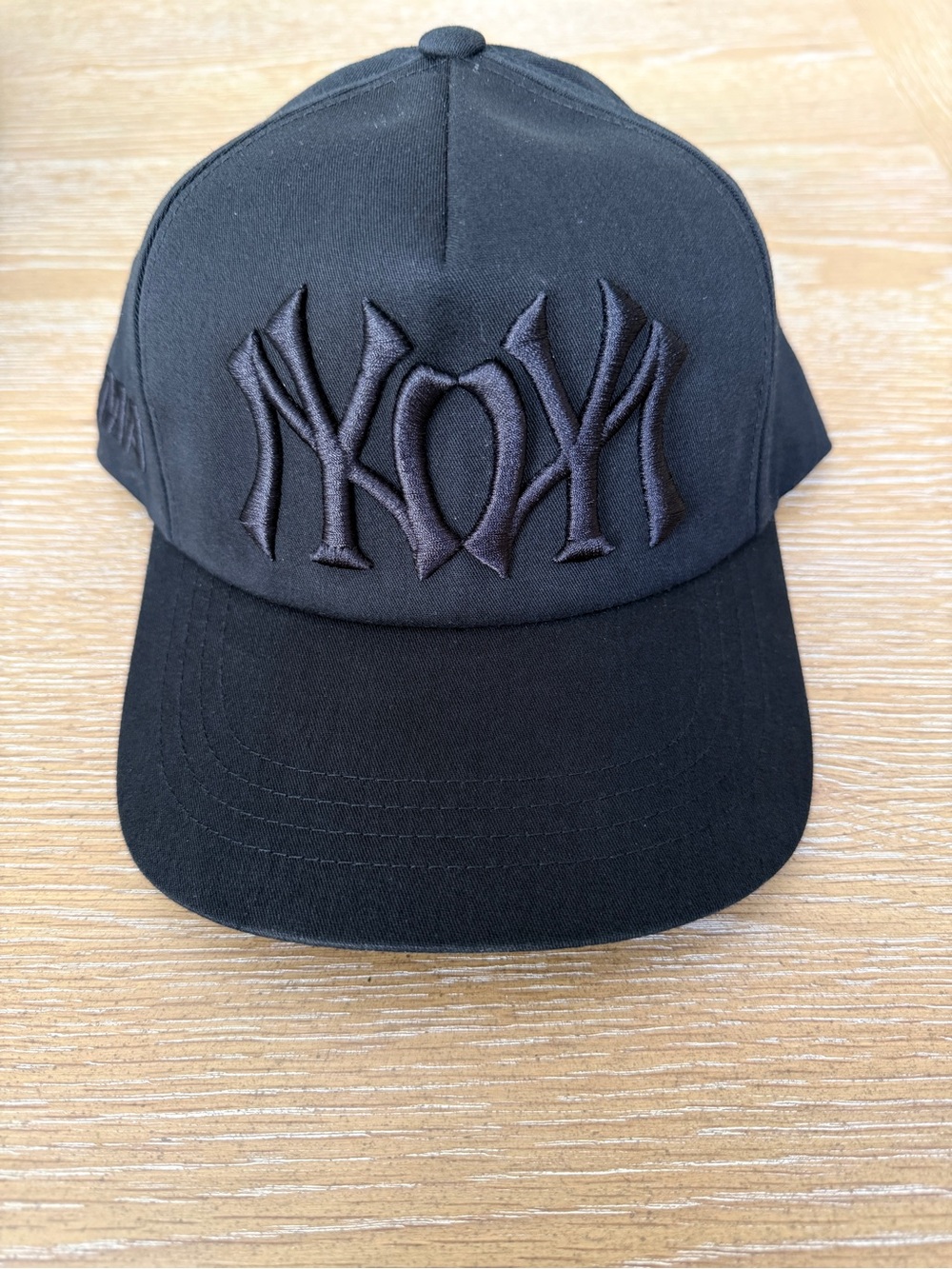 Black Embroidered NY (OMA) (Old Man Allen) Logo Baseball Cap